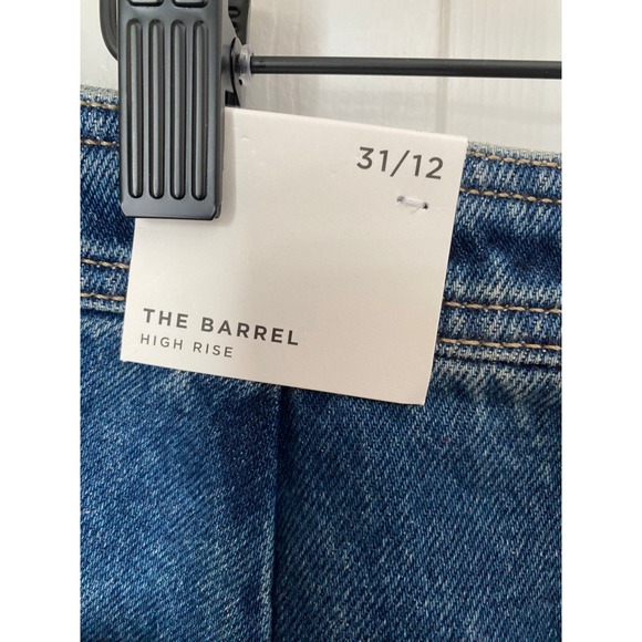 Loft High Rise Barrel Jeans in Authentic Vintage Mid Wash 12/31 Denim Casual - Picture 4 of 9